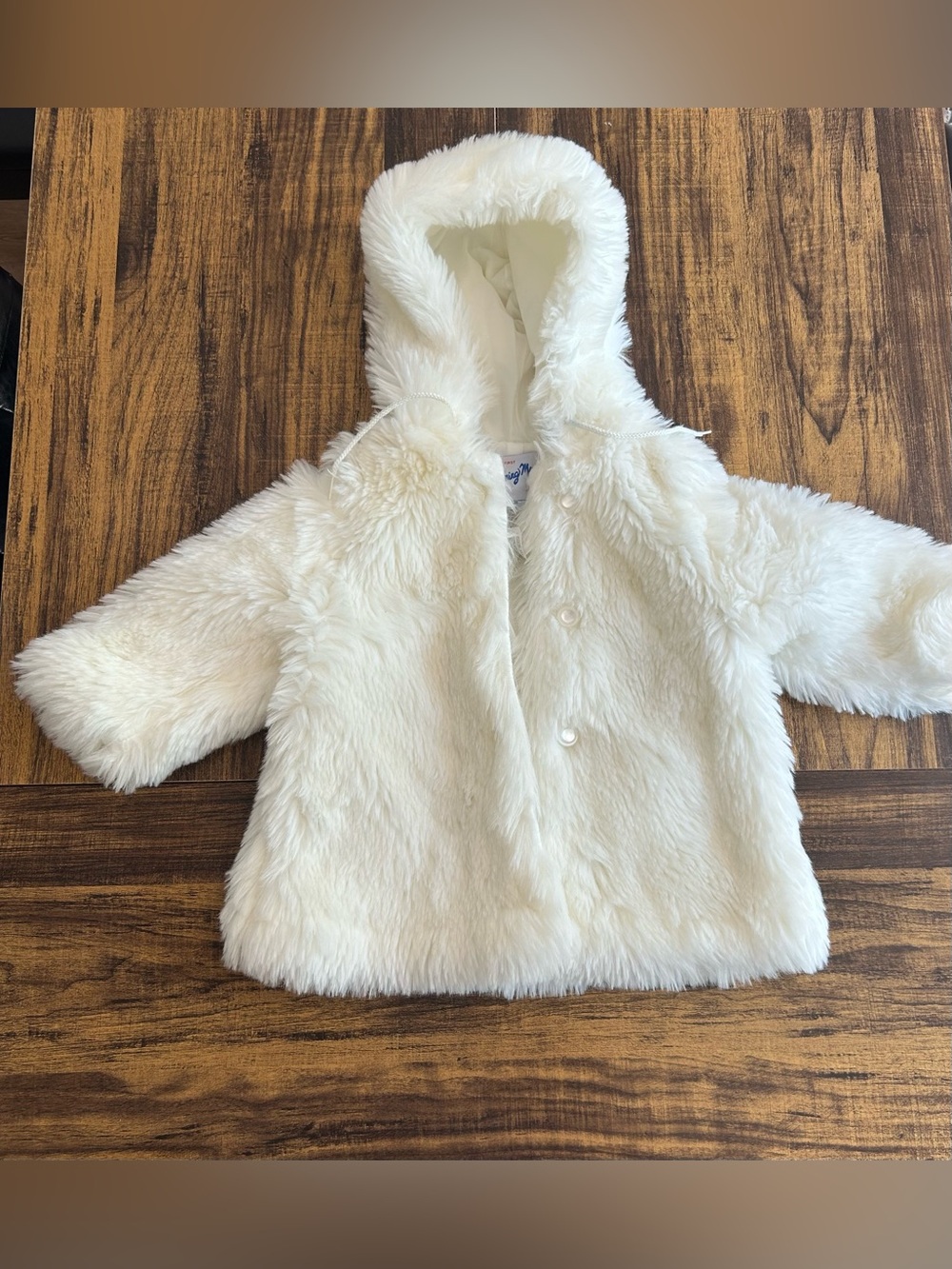 18 month baby girl’s vintage faux fur coat